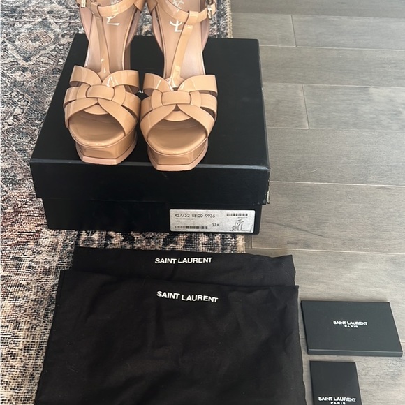 YSL tribute platform sandals excellent condition size 37.5 - Picture 3 of 3
